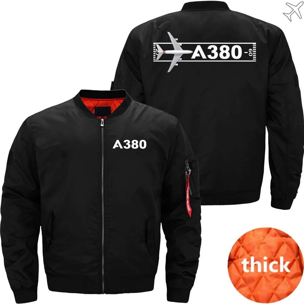 AIRBUS A380 TAKEOFF TIME BOMBER FLIGHT AVIATOR JACKET