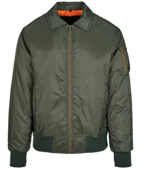 Collar bomber jacket | Dark Olive