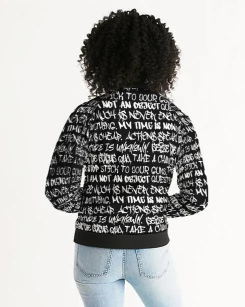 Empowering Graffiti Women's Bomber Jacket