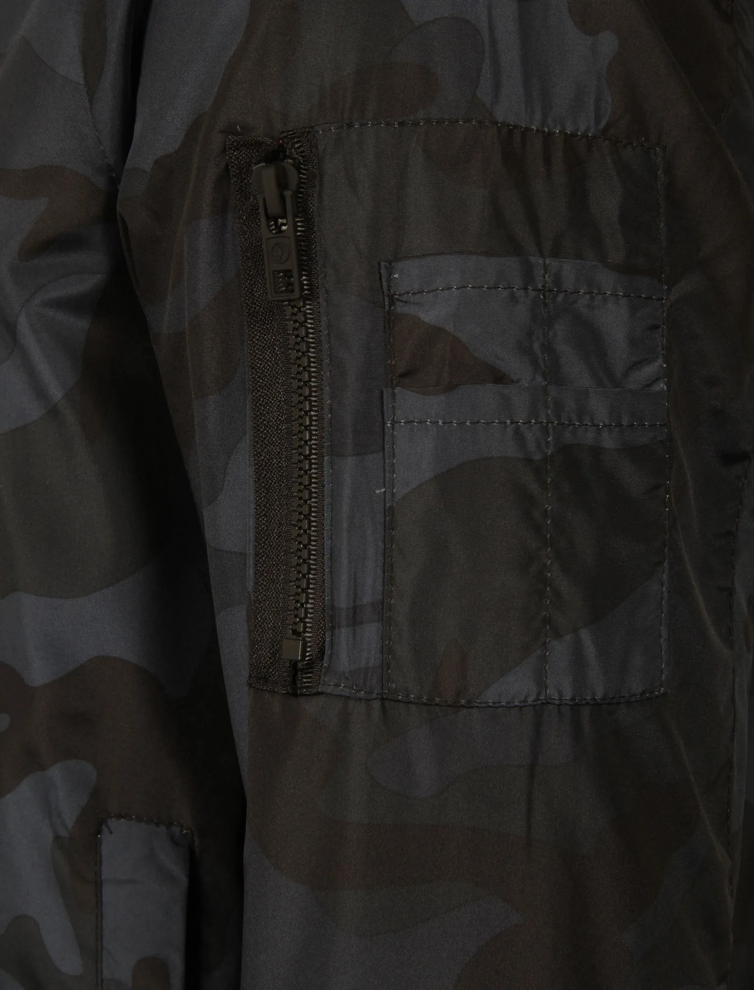 McLeod Bomber Jacket In Navy Camo - Dissident