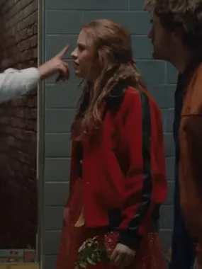 M ir‚ad Tyers Red And Black Bomber Jacket