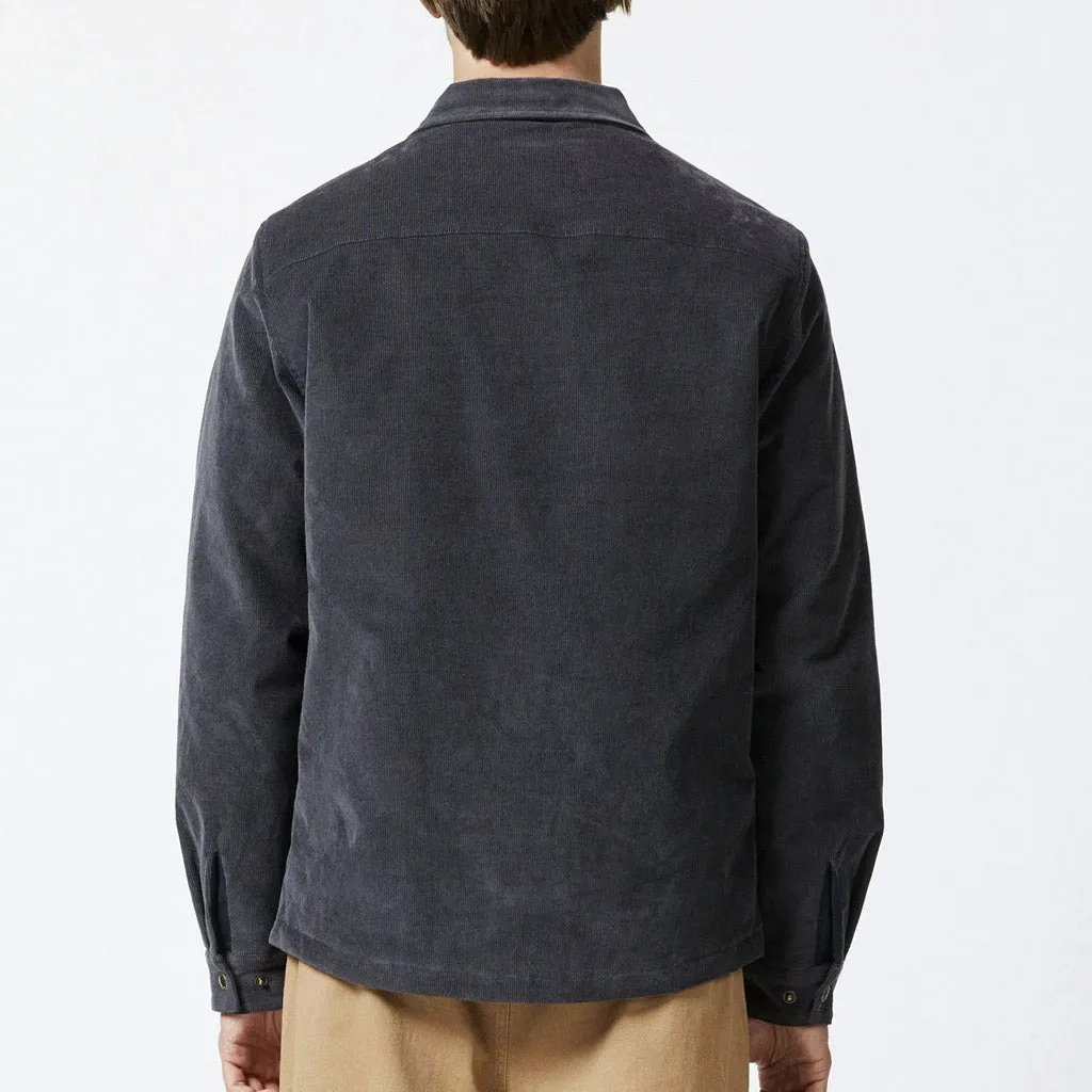 MR SIMPLE : Quilted Cord Jacket - Graphite