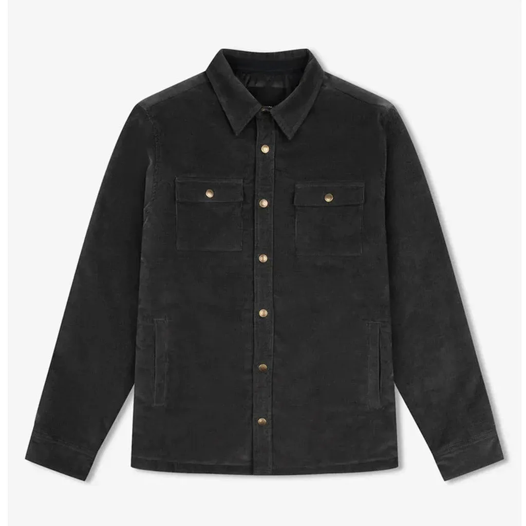 MR SIMPLE : Quilted Cord Jacket - Graphite
