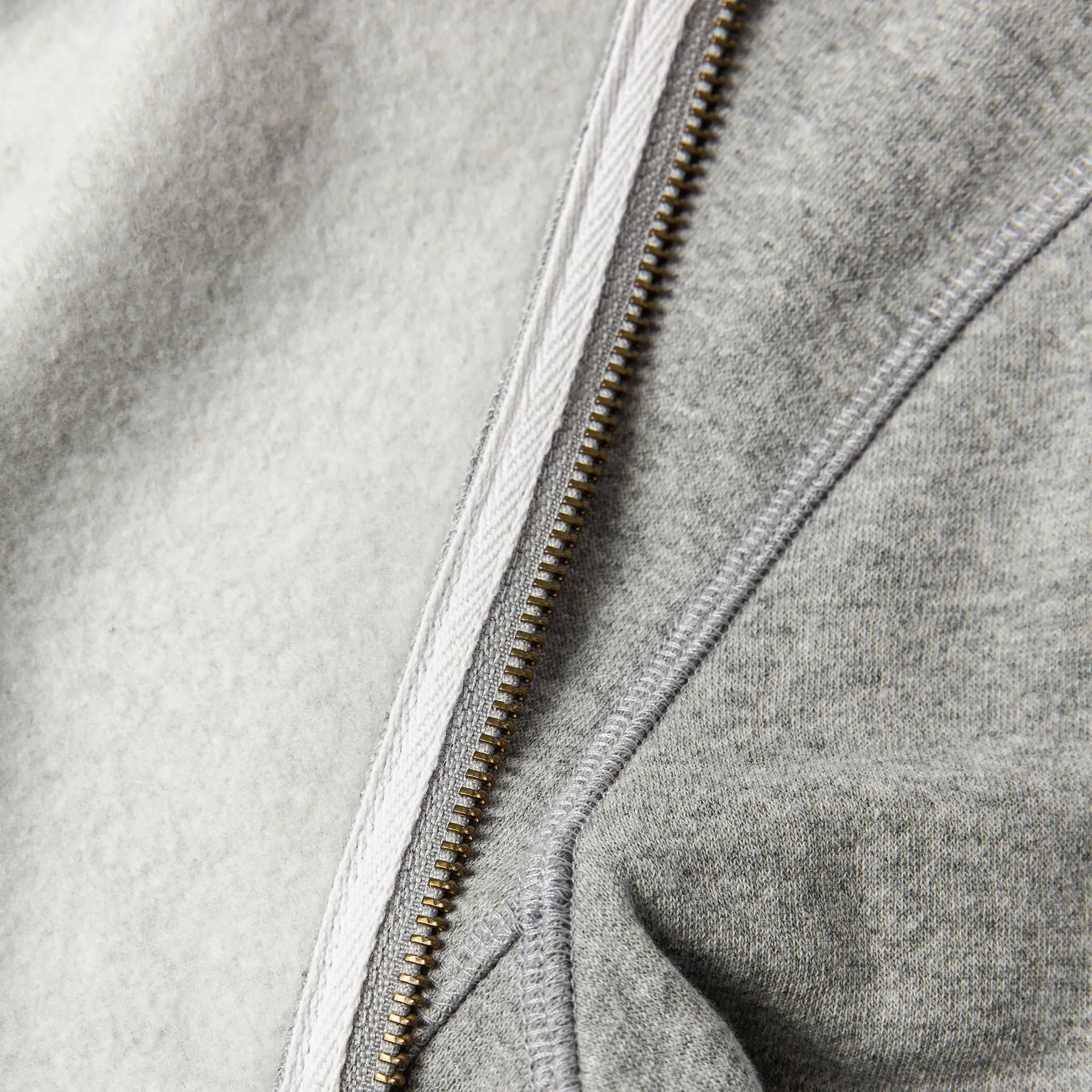 The Heavy Bag Bomber in Heather Grey Fleece